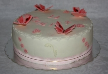 Tort 225 - Z motylkami /w marcepanie/