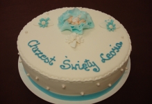 Tort chrzcielny w marcepanie 317