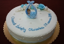 Tort chrzcielny w marcepanie 318